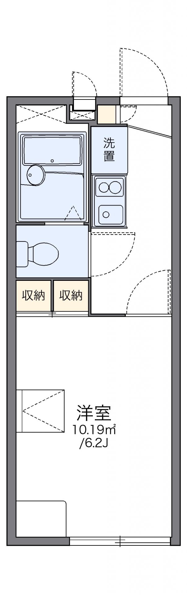 レオパレスサンデン２の物件間取画像