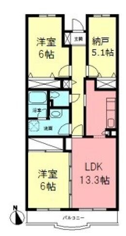 ヴェルドミール壱番館の物件間取画像