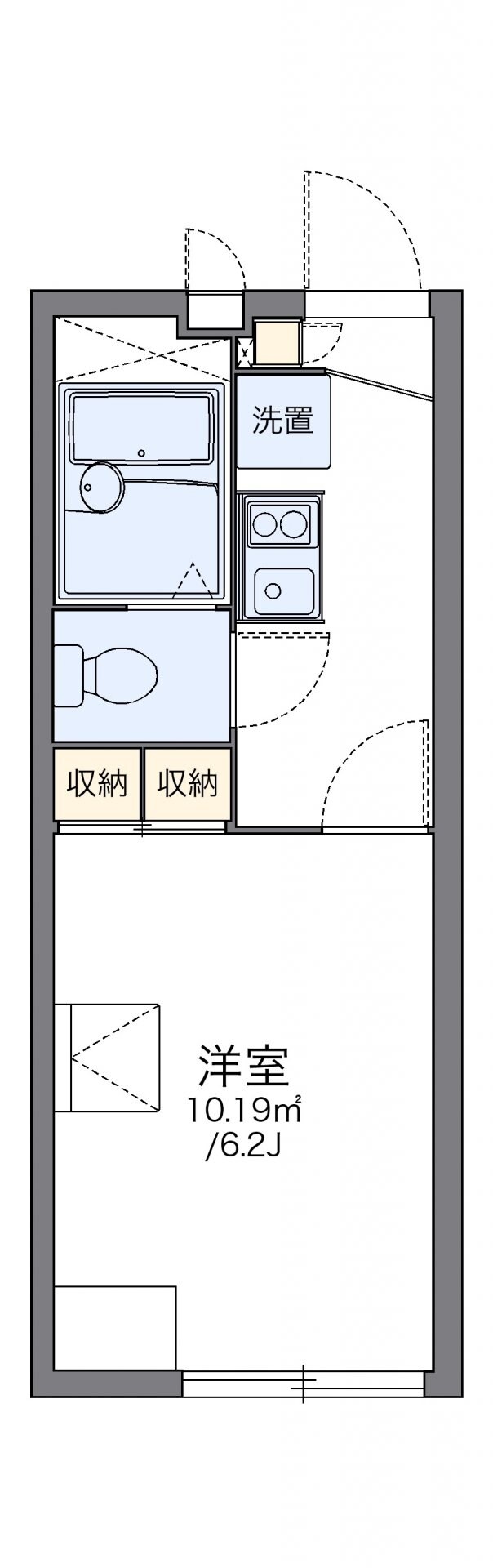 レオパレス湘南山手館Ｂの物件間取画像