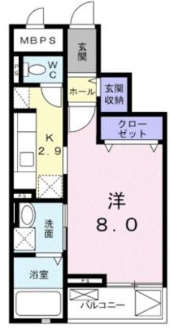 ユトリナ湘南　Ａの物件間取画像