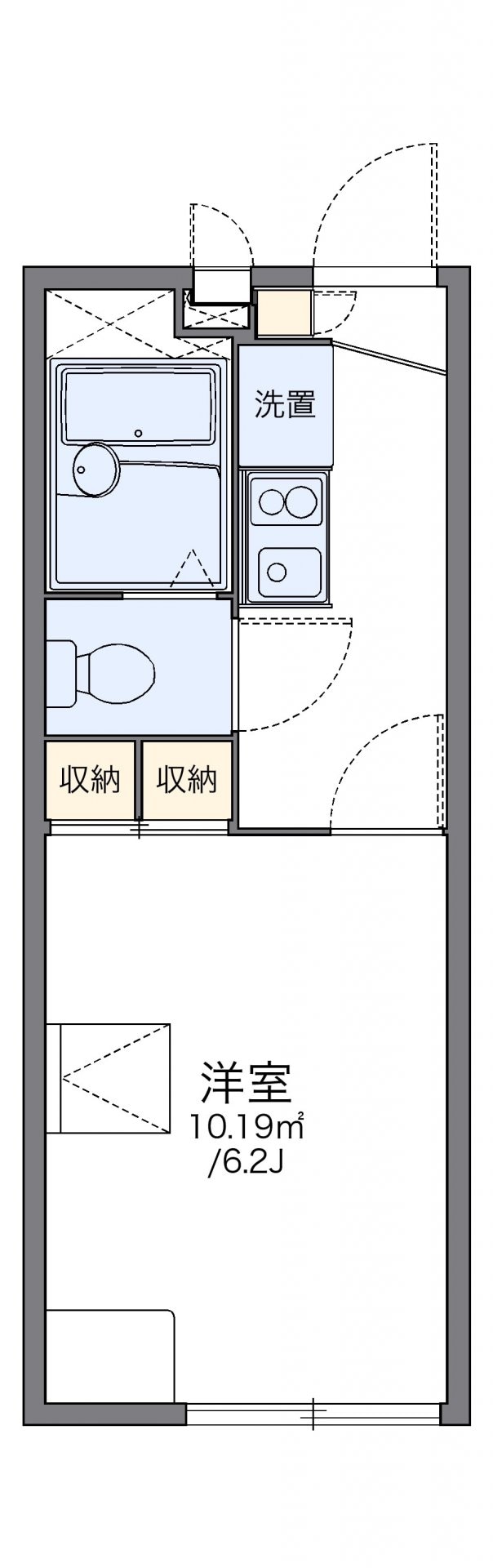 レオパレス花水の物件間取画像