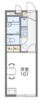 レオパレスメルベーユ湘南Ｂの物件間取画像