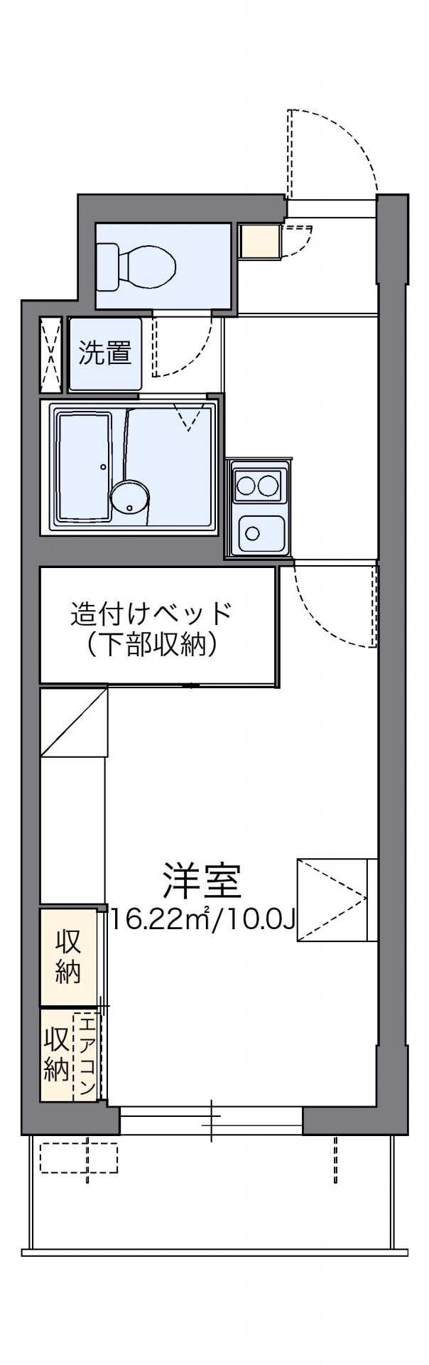 レオパレスパルコートＣの物件間取画像