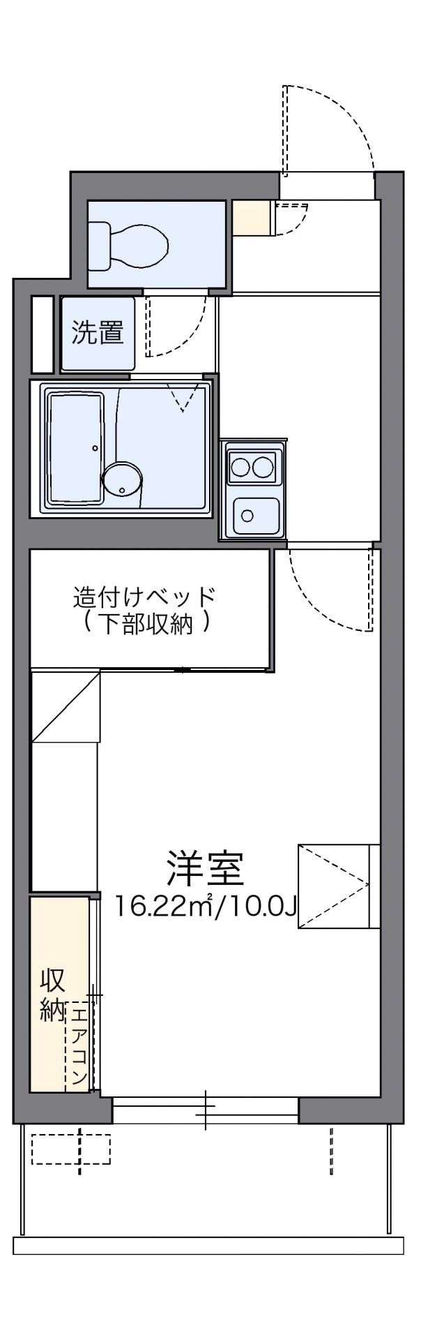 レオパレスパルコートＤの物件間取画像