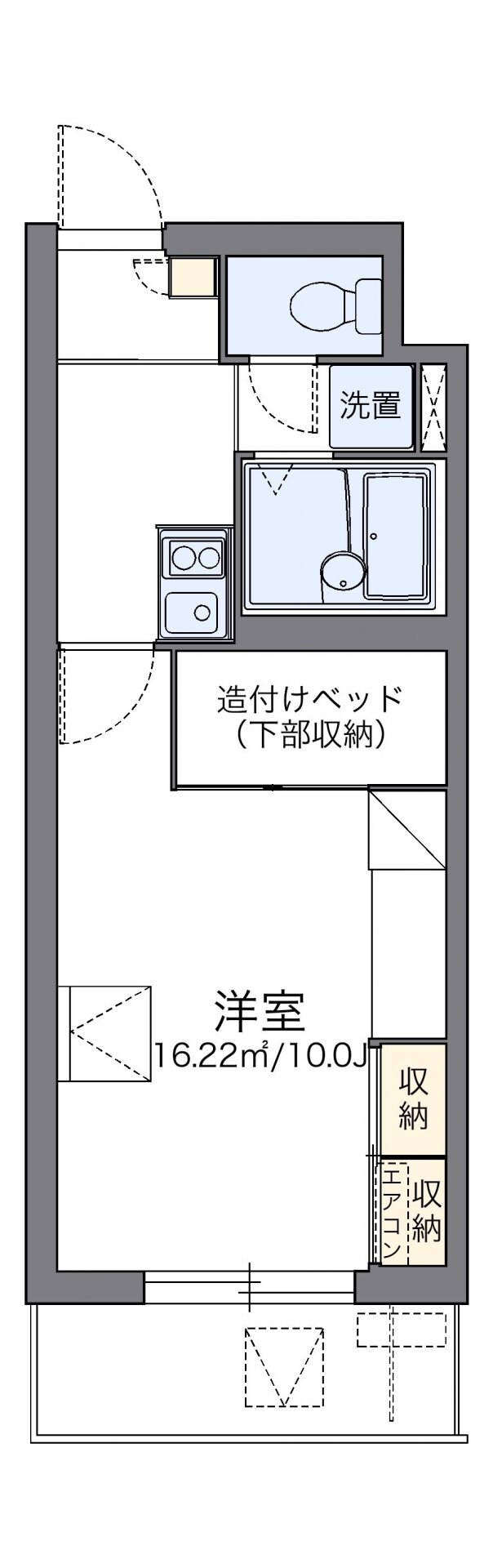 レオパレスパルコートＣの物件間取画像