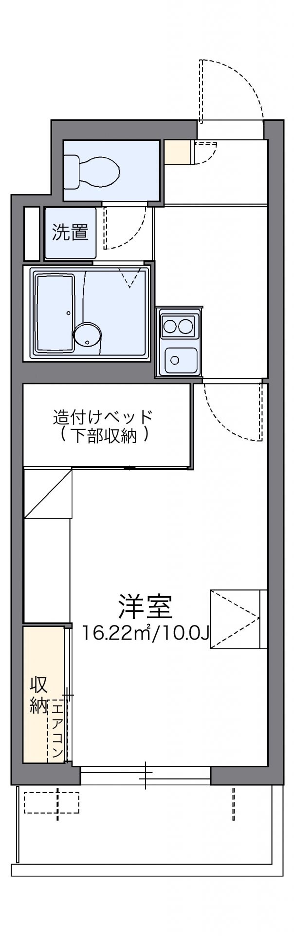 レオパレスパルコートＤの物件間取画像