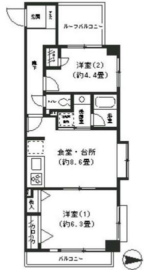 パークヒルズ武蔵小杉の物件間取画像