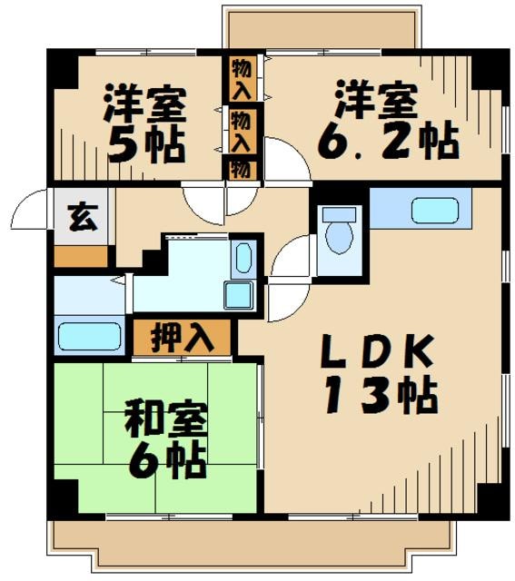 グリシーヌ鷺沼の物件間取画像