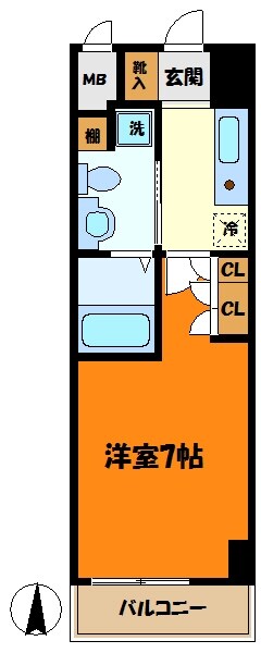 プラウドフラット武蔵小杉イーストの物件間取画像