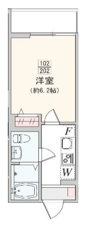 アザーレ・シド読売ランド前の物件間取画像