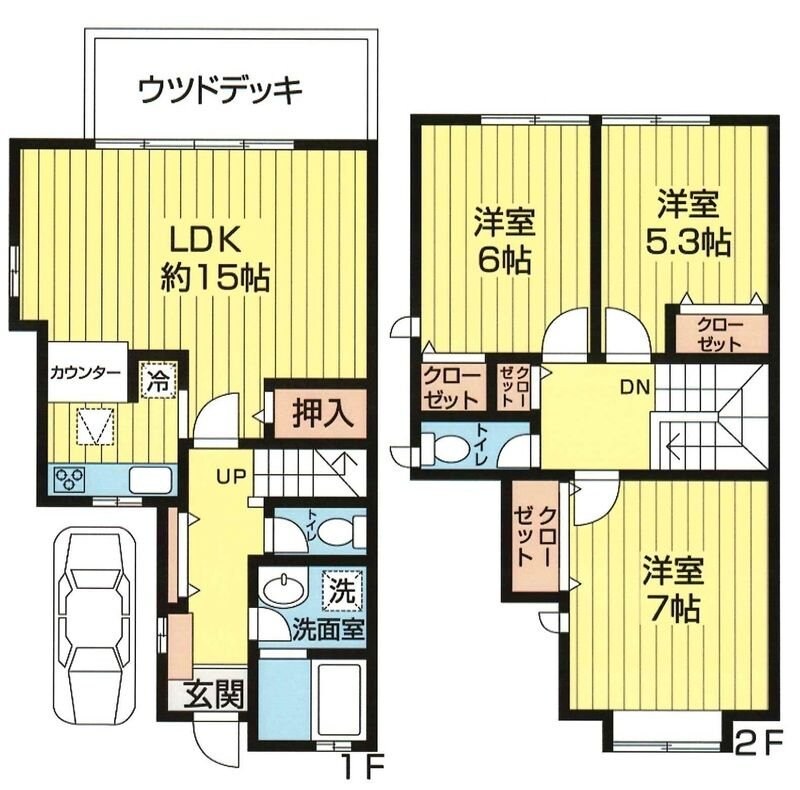 向ヶ丘パークテラスの物件間取画像