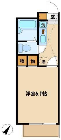 レオパレスコスモわたなべの物件間取画像