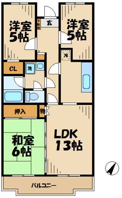 原当麻Ｍハイツの物件間取画像