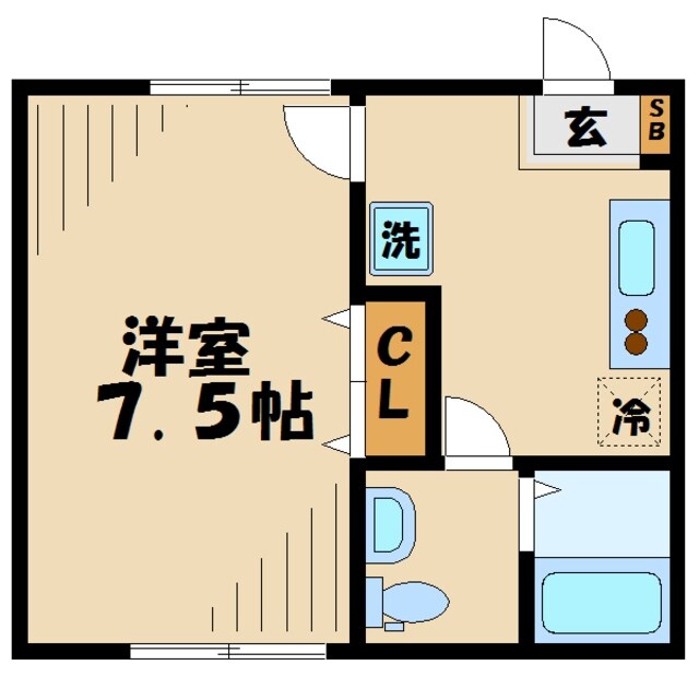 ベラビスタ下麻生Bの物件間取画像