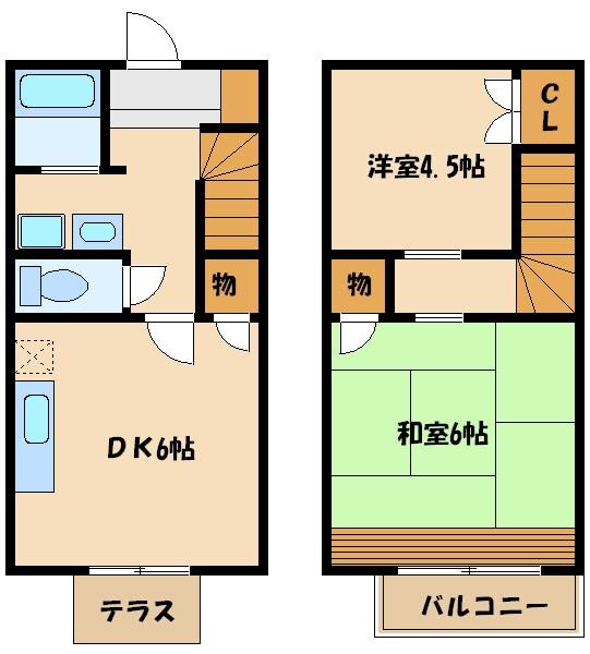 アローハイツの物件間取画像