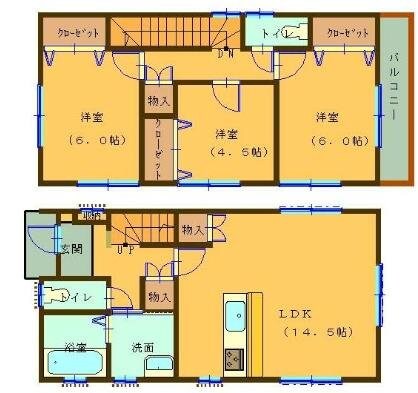 南大谷五十嵐賃貸住宅IIの物件間取画像