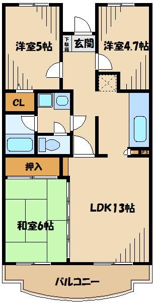 グランドヒルの物件間取画像