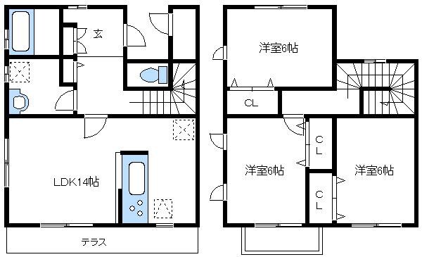 シャルマン西橋本Kの物件間取画像