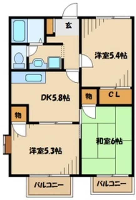 ファミールBの物件間取画像