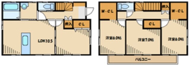 常盤町小野賃貸住宅の物件間取画像