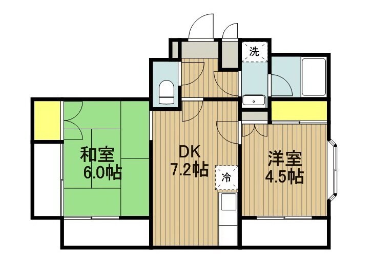 パティオ桔梗の物件間取画像