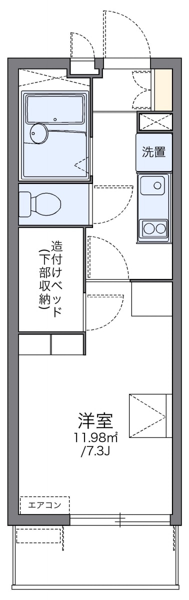 レオパレスディアコートＦの物件間取画像