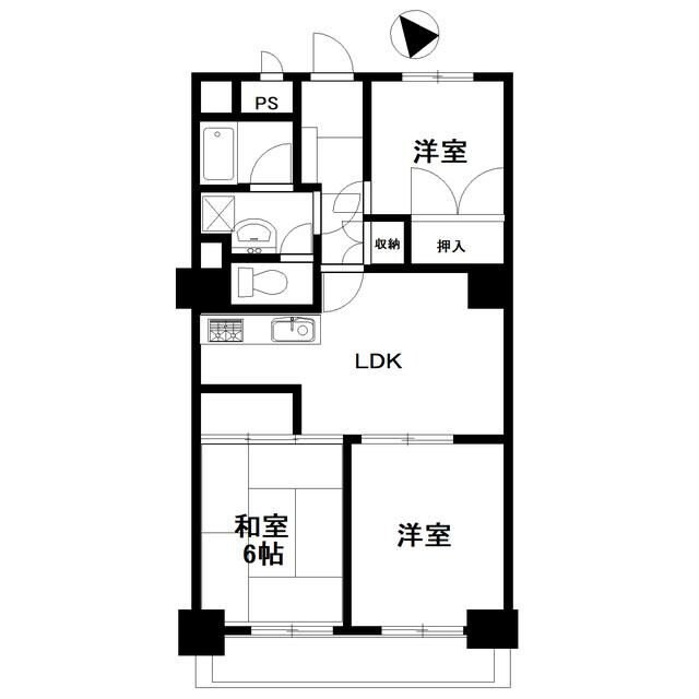 オリエント丹野マンション豊田の物件間取画像