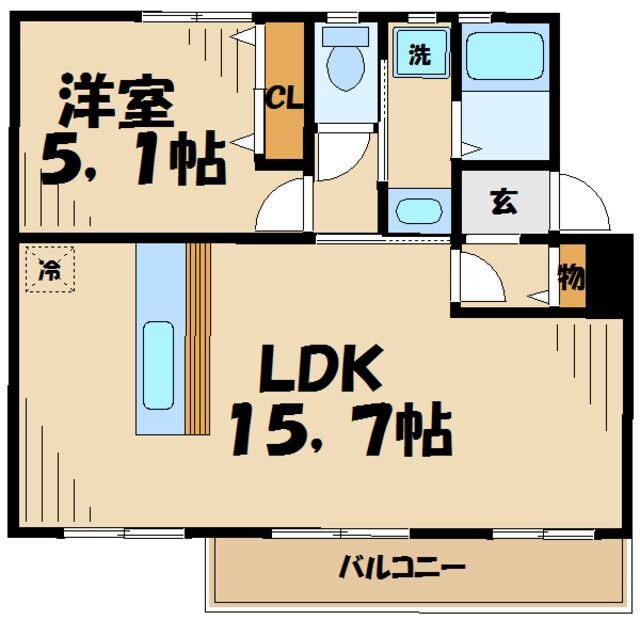 橋本スカイハイツの物件間取画像