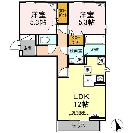 カサヴェールの物件間取画像