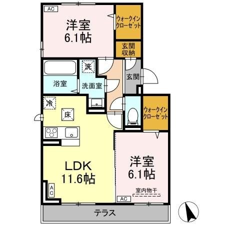 カサヴェールの物件間取画像