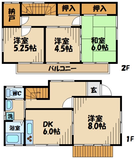 坪田邸貸家の物件間取画像