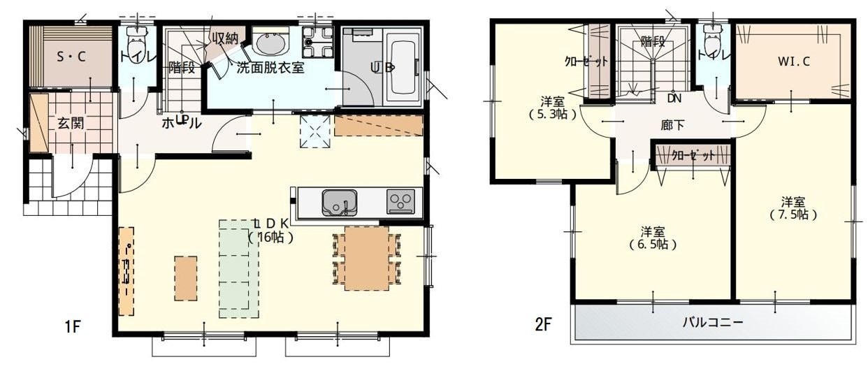 仮）日野市川辺堀之内戸建計画の物件間取画像