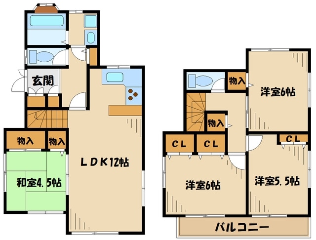 上小山田貸家の物件間取画像