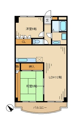 アネックス鶴牧の物件間取画像