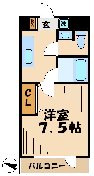 サザンヒルの物件間取画像