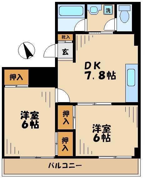 多摩パークハイツの物件間取画像