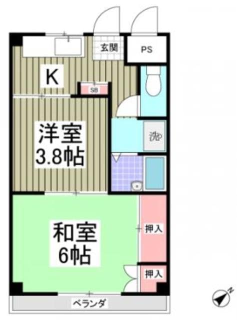 シャトル飛鳥の物件間取画像