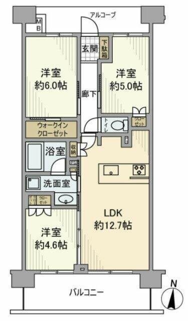 クオス鷺沼　ザ　ブライトコートの物件間取画像