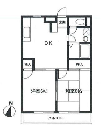 石川マンションの物件間取画像