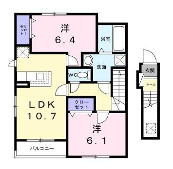 美しが丘西２丁目アパート（０２７８２１５０１）の物件間取画像