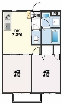 フラットコート２の物件間取画像