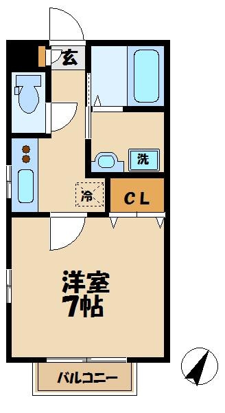 カムフォートフラッツの物件間取画像