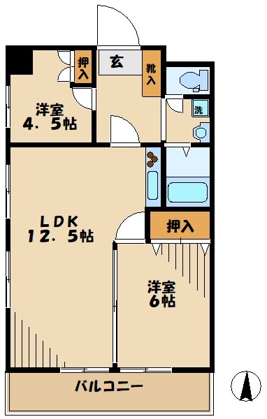 フユーグマンションの物件間取画像