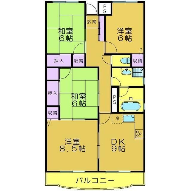 グランデ南大沢の物件間取画像