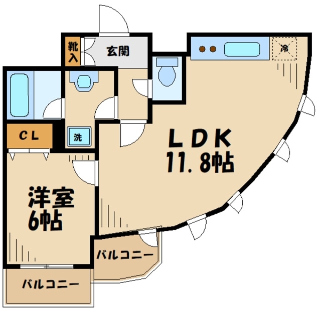 ソルクレストＫ弐番館の物件間取画像