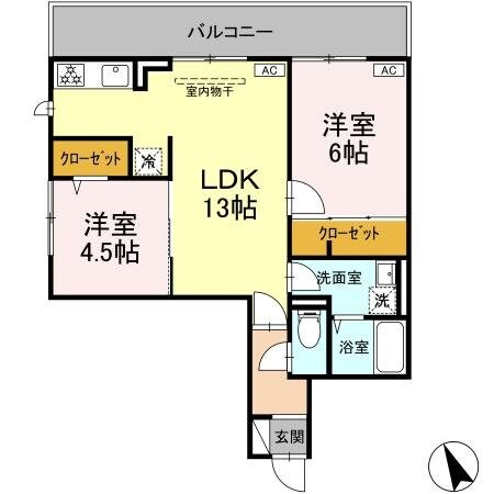 ラコルト相模原の物件間取画像