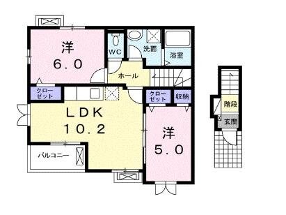 アルカディアＡの物件間取画像