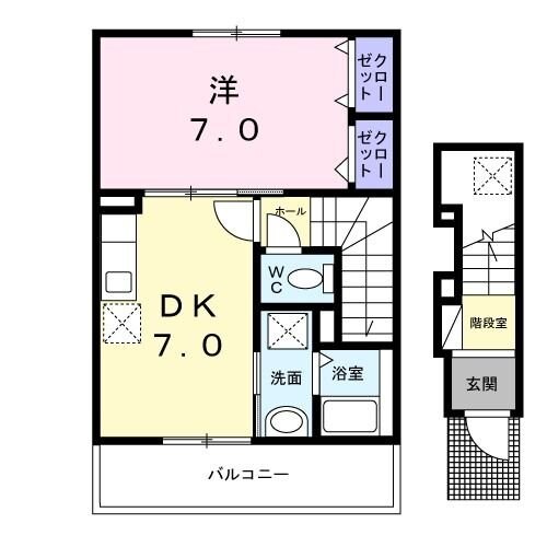 ソレイユ　上溝の物件間取画像