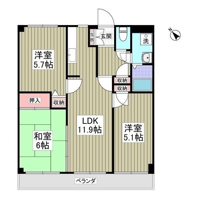 アスリートタウンKOIZUMIの物件間取画像