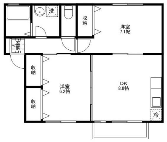 ヴィラージュの物件間取画像